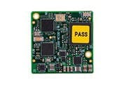 Electronic circuit board designed for Mars missions with quality control "pass" sticker.